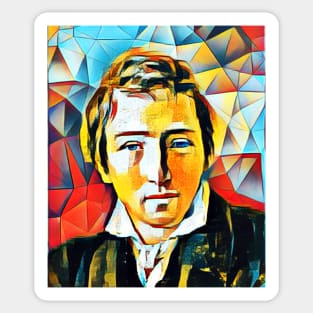 Heinrich Heine Abstract Portrait | Heinrich Heine Artwork 2 Sticker